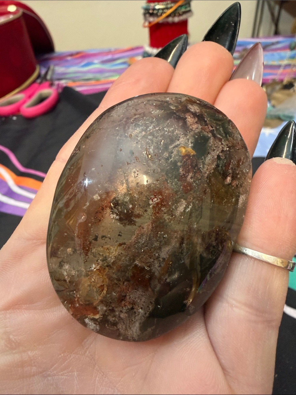 Polished Multicolor garden quartz 2.5 inches long